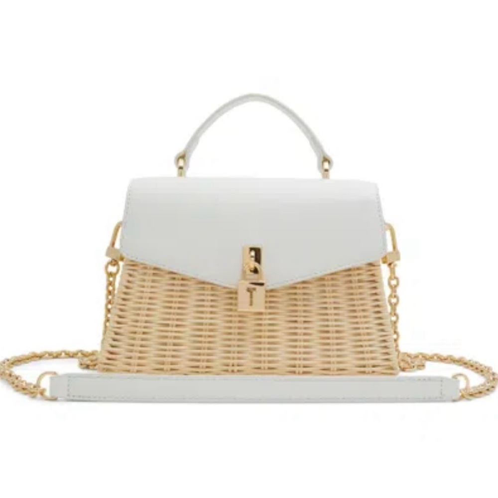 Ted Baker London White and Tan Crossbody Bag